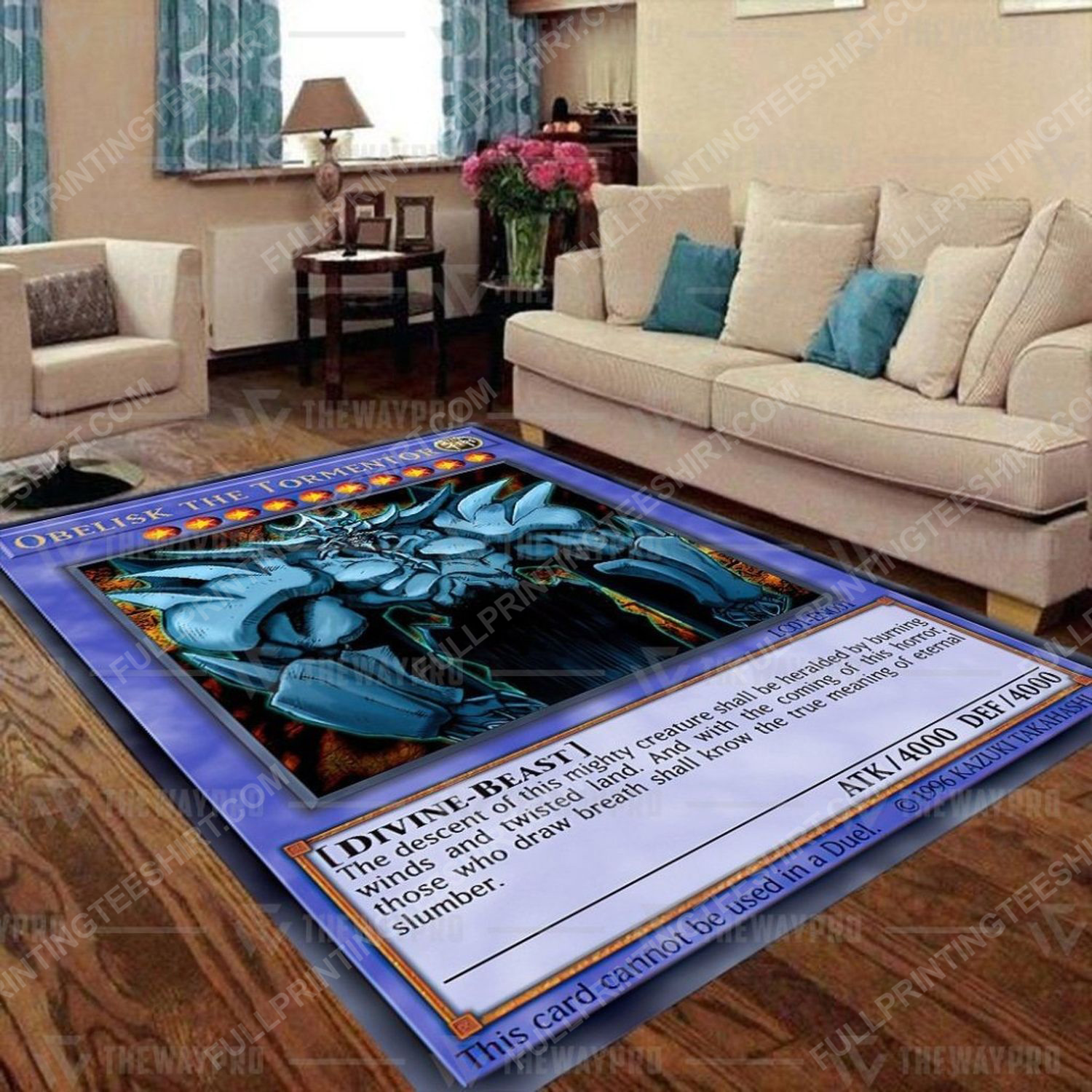 Yu-Gi-Oh Obelisk The Tormentor All Over Print Rug Yu-Gi-Oh Obelisk The Tormentor All Over Print Rug