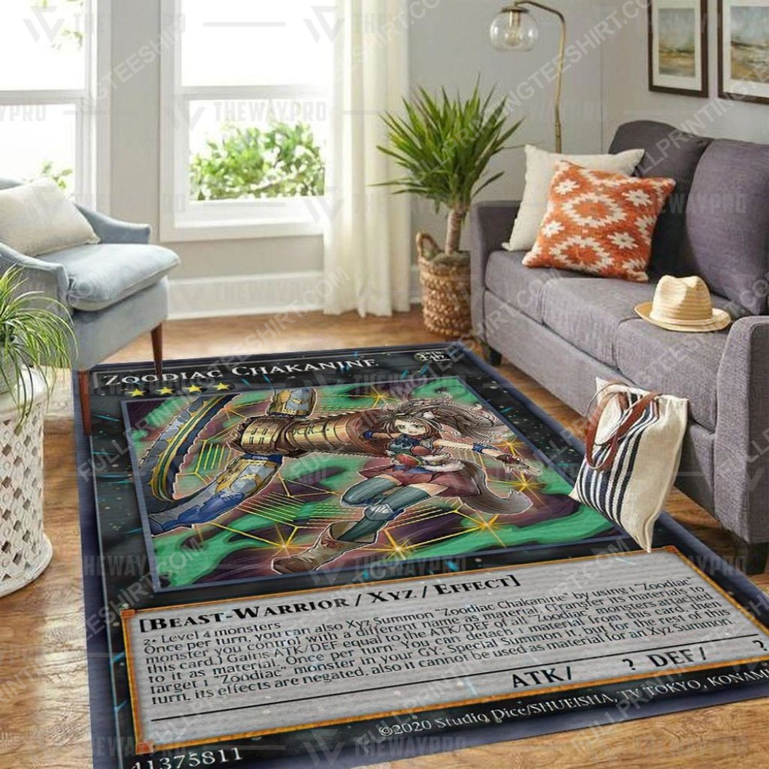 Yu-Gi-Oh Zoodiac Chakanine All Over Print Rug Yu-Gi-Oh Zoodiac Chakanine All Over Print Rug