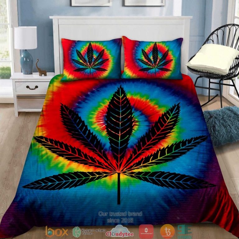420-Cannabis-Art-Colorful-Rainbow-Bedding-Set-1