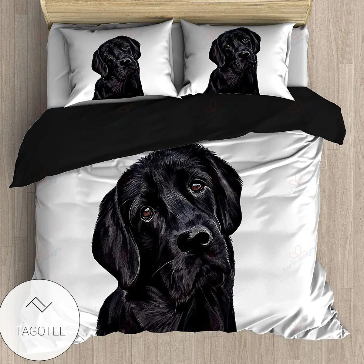 A Black Labrador Retriever Bedding Set (Duvet Cover & Pillow Cases)- A Black Labrador Retriever Bedding Set (Duvet Cover & Pillow Cases)-