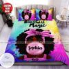 African American Black Baby Girl Magic Personalized Name Duvet Cover Bedding Set