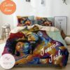 African American Exotic Lovers Personalized Name Duvet Cover Bedding Set-