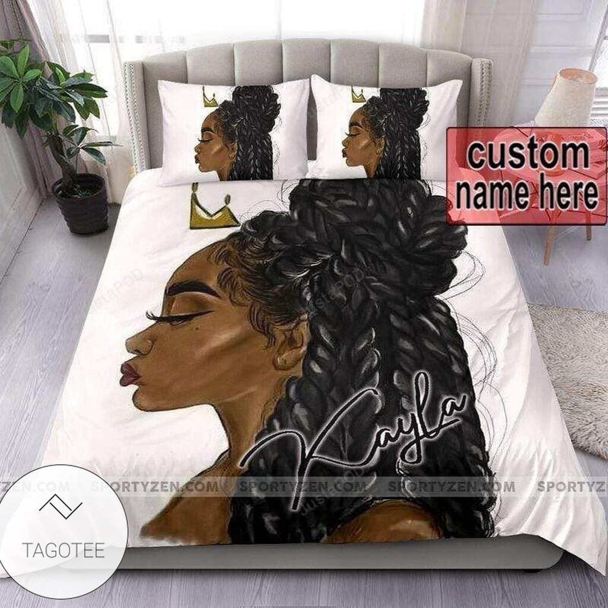 African Black Princess Personalized Name Duvet Cover Bedding Set African Black Princess Personalized Name Duvet Cover Bedding Set