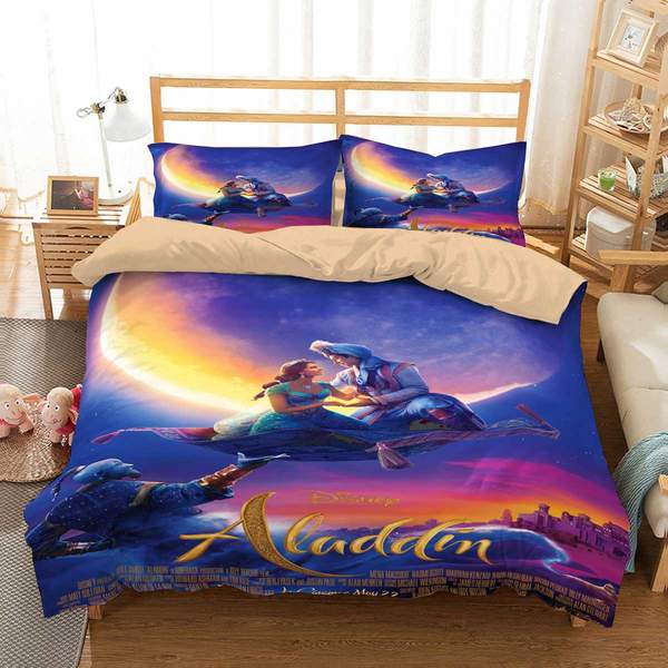 Aladdin 2019 Duvet Cover and Pillowcase Set Bedding Set 801 Aladdin 2019 Duvet Cover and Pillowcase Set Bedding Set 801