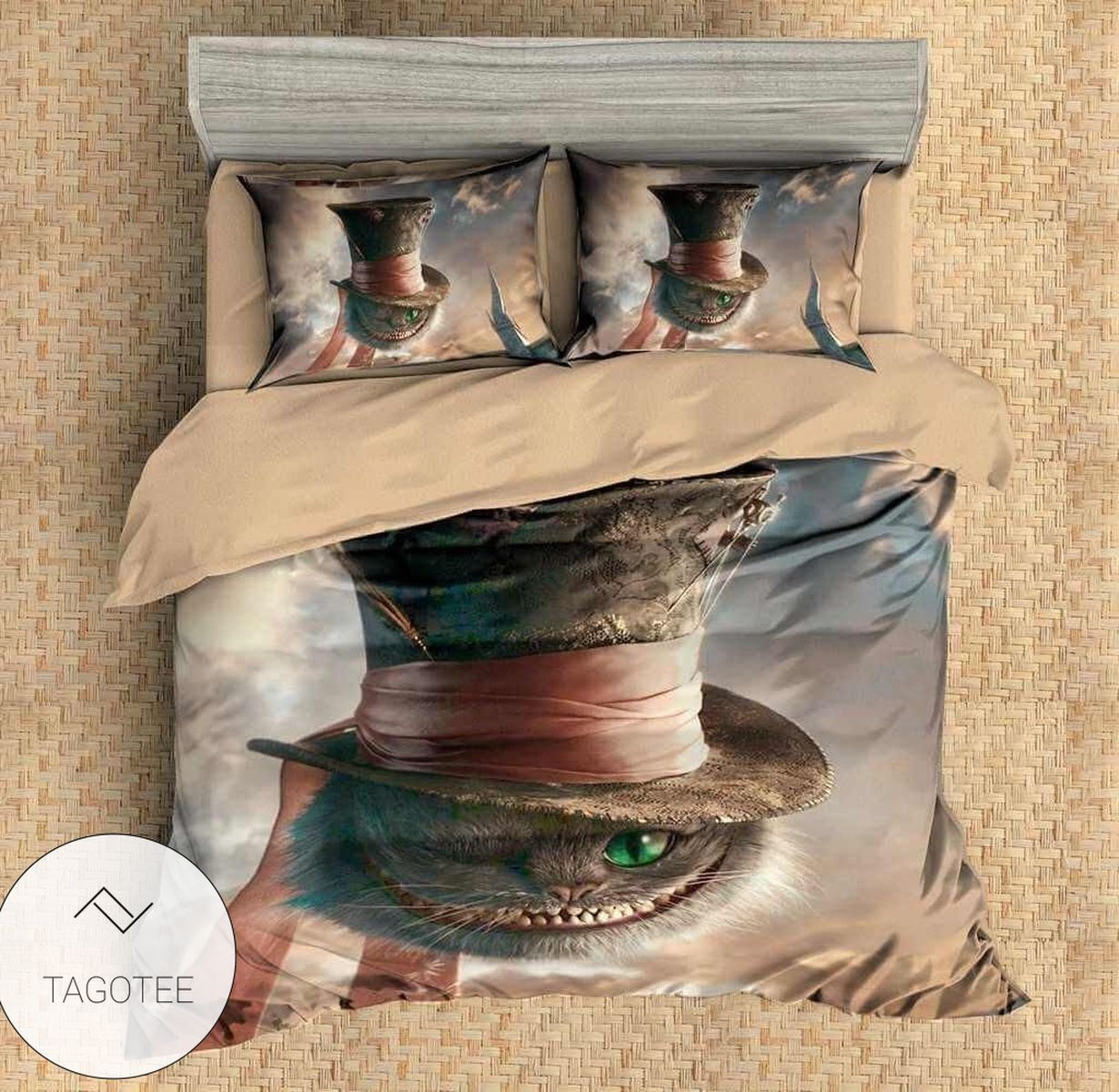 Alice In Wonderland 3D Bedding Set Duvet Cover Set 3Pcs Flat Sheet Pillowcases- Alice In Wonderland 3D Bedding Set Duvet Cover Set 3Pcs Flat Sheet Pillowcases-