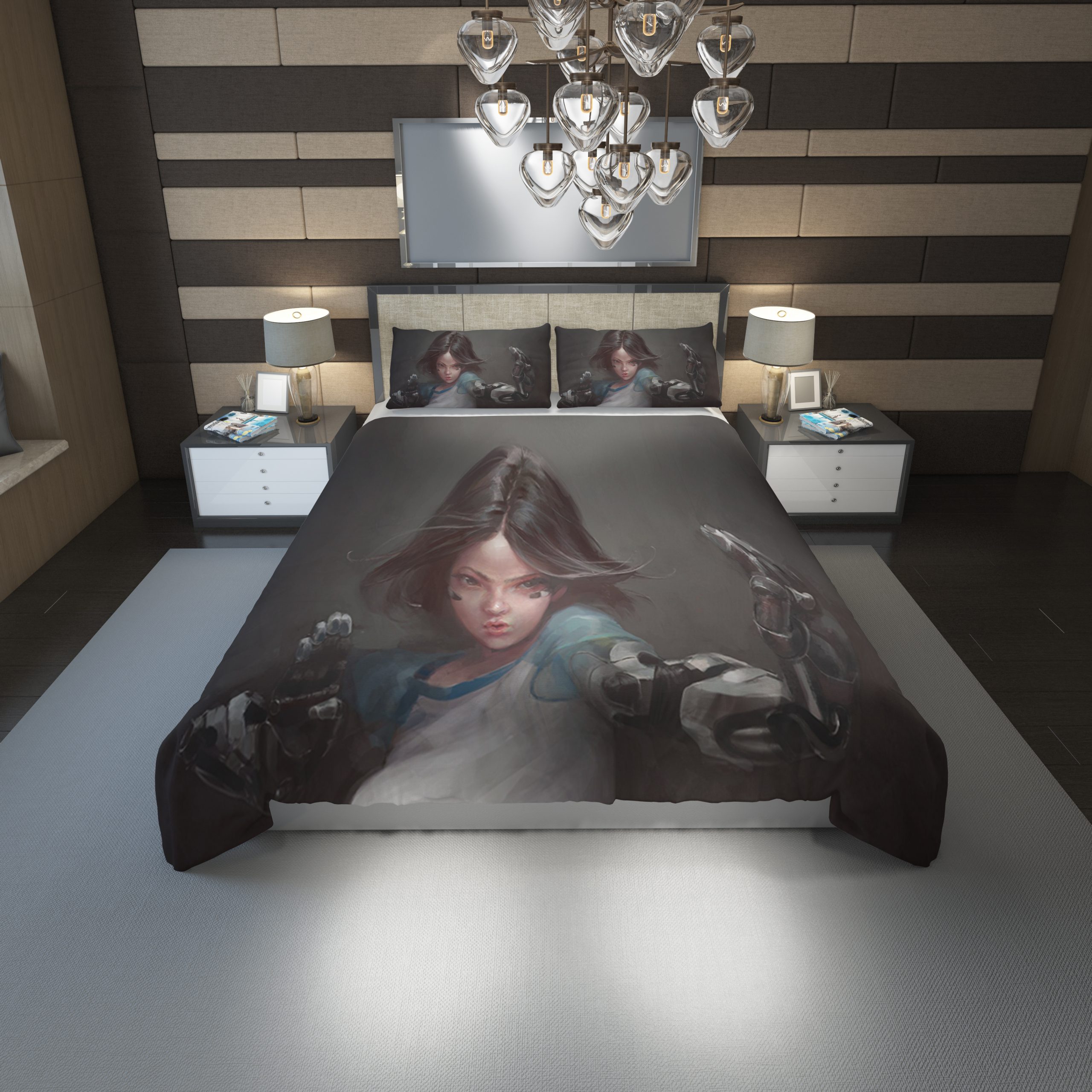 Alita Battle Angel Hd Duvet Cover and Pillowcase Set Bedding Set 1181 Alita Battle Angel Hd Duvet Cover and Pillowcase Set Bedding Set 1181