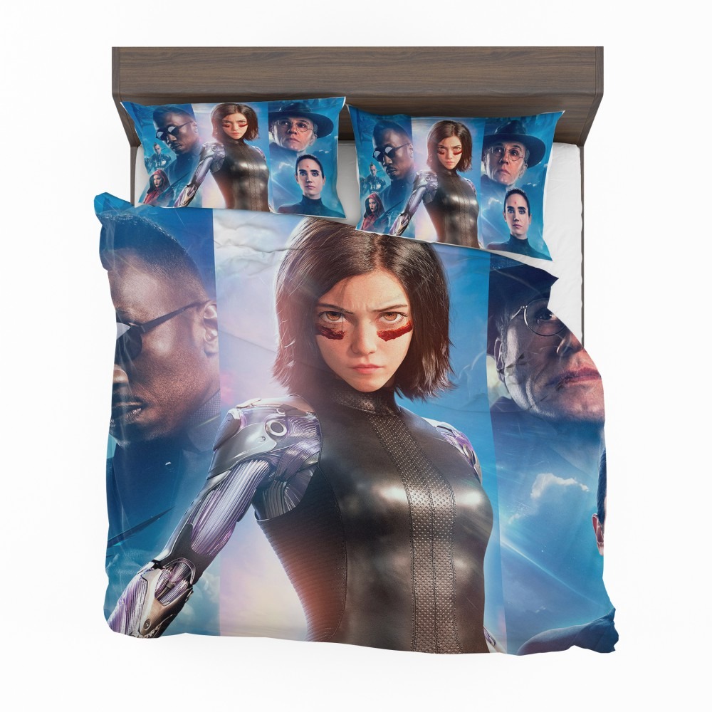 Alita-Battle-Angel-Movie-Christoph-Waltz-Jennifer-Connelly-Mahershala-Ali-Bedding-Set-1