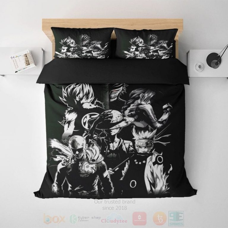 All-Anime-Legends-Dark-Brushed-Naruto-Dragon-Ball-Bedding-Set-1