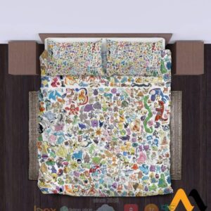 All Pokemon Pattern Bedding Set