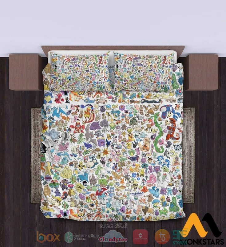 All Pokemon Pattern Bedding Set All Pokemon Pattern Bedding Set