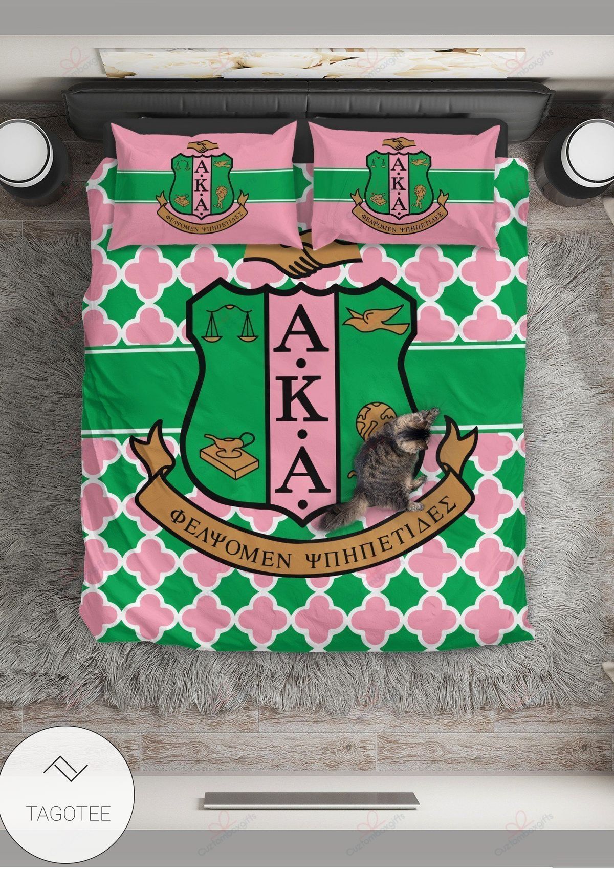 Alpha Kappa Alpha Bedding Set (Duvet Cover & Pillow Cases) Alpha Kappa Alpha Bedding Set (Duvet Cover & Pillow Cases)