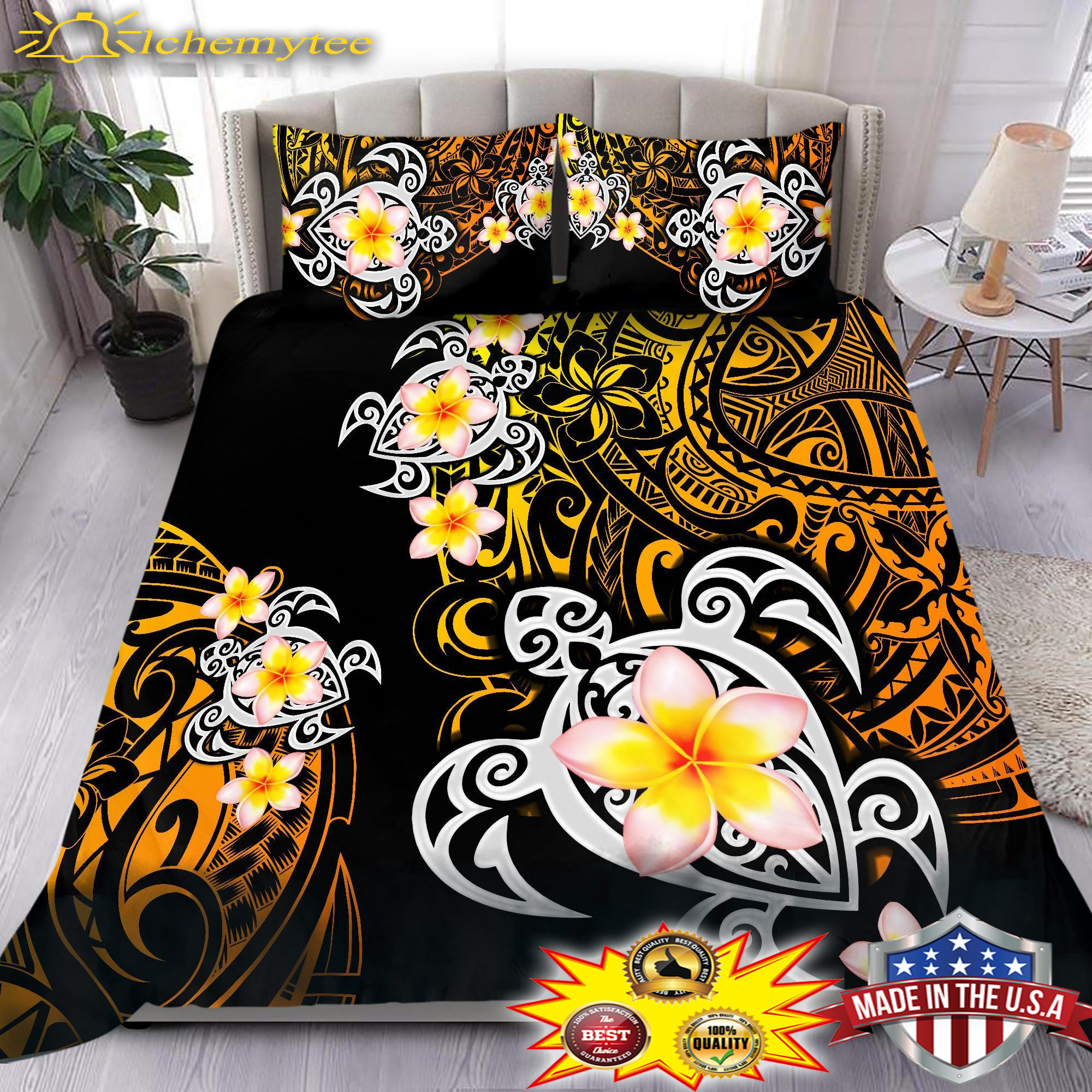 Amazing-Polynesian-Tattoo-Turtle-Bedding-Set-1