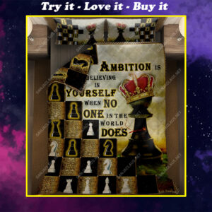 Ambition Is Believing In Yourself Chess Full Printing Bedding Set