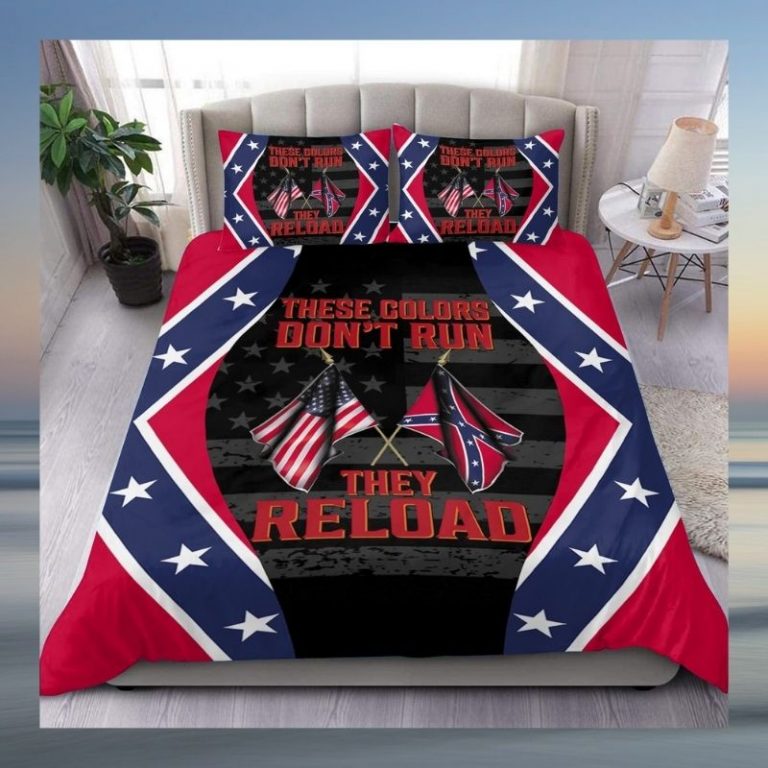 American-Flag-Confederate-These-Colors-DonT-Run-They-Reload-Bedding-Set-2