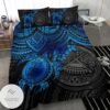 American Samoa Polynesian Bedding Set  Blue Turtle-