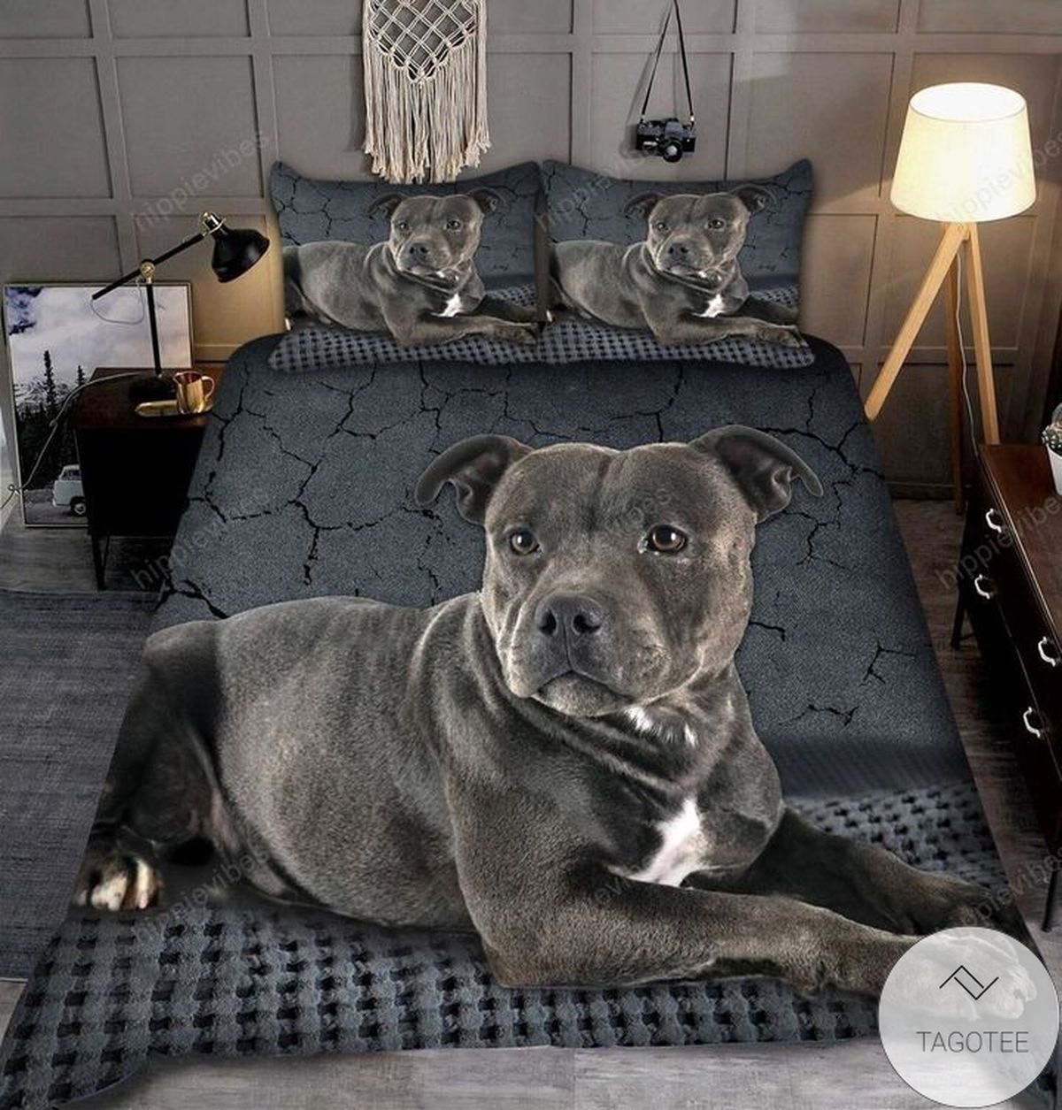 American Staffordshire Terrier 3D All Over Printed Bedding Set American Staffordshire Terrier 3D All Over Printed Bedding Set