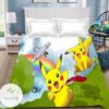 Anime Cartoon Pokemon Pikachu Children Bedding Set