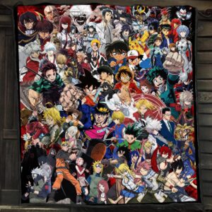 Anime Characters Dragon Ball Naruto One Piece Bleach Yu Gi Oh My Hero Academia Pokemon Bedding Set