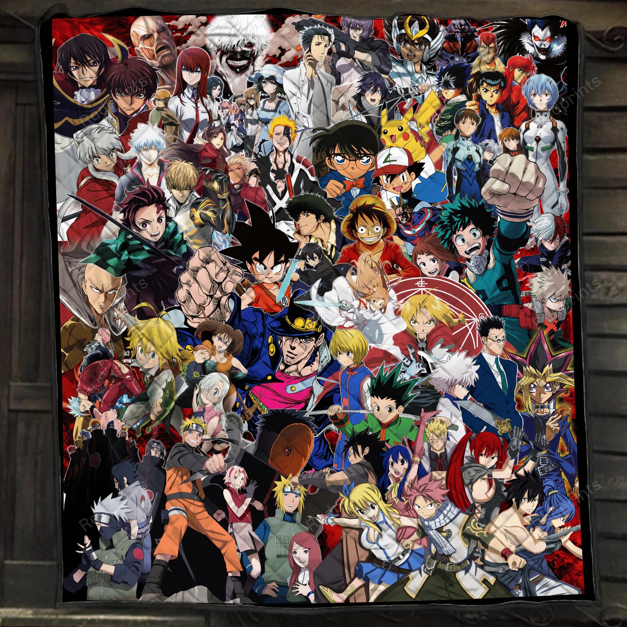 Anime Characters Dragon Ball Naruto One Piece Bleach Yu Gi Oh My Hero Academia Pokemon Bedding Set Anime Characters Dragon Ball Naruto One Piece Bleach Yu Gi Oh My Hero Academia Pokemon Bedding Set