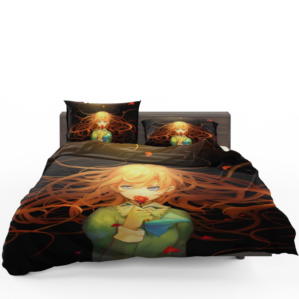 Anime Girl Rose Bedding Set Anime Girl Rose Bedding Set