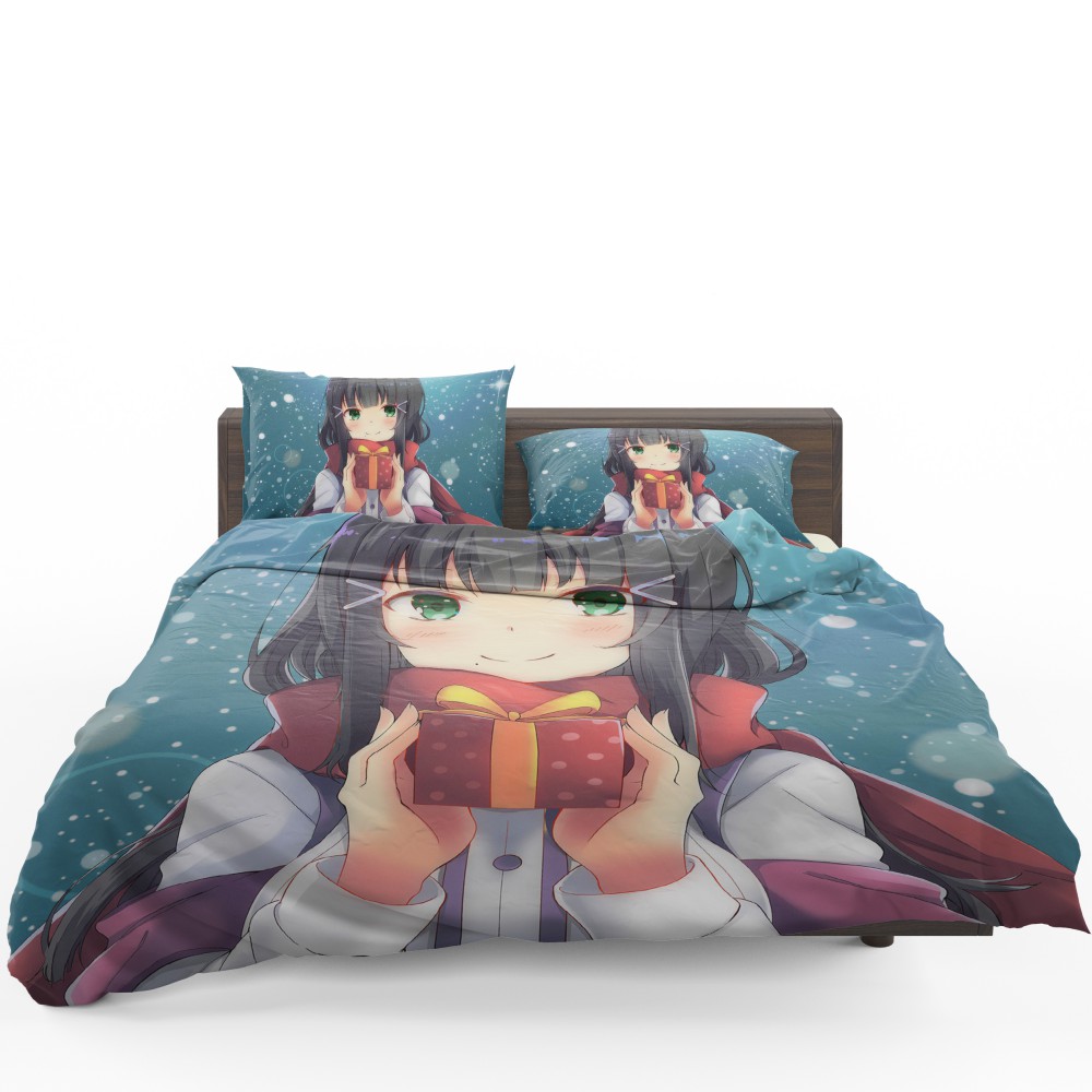 Anime Girl Winter Xmas Gift Bedding Set Anime Girl Winter Xmas Gift Bedding Set