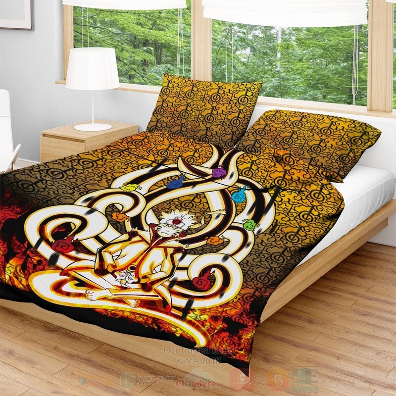 Anime Naruto Nine Tails Chakra Mode Bedding Set Anime Naruto Nine Tails Chakra Mode Bedding Set