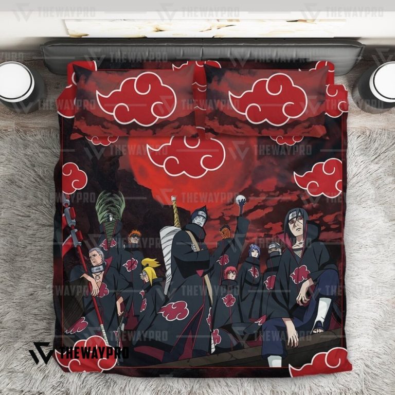 Anime-Naruto-Shippuden-Akatsuki-Group-Pattern-Bedding-Set-1