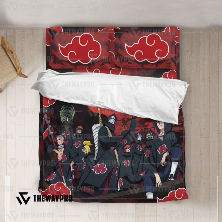 Anime-Naruto-Shippuden-Akatsuki-Group-Pattern-Bedding-Set-2