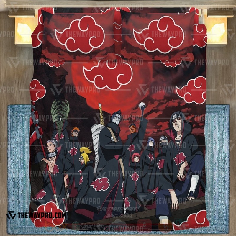 Anime Naruto Shippuden Akatsuki Group Pattern Custom Bedding Set Anime Naruto Shippuden Akatsuki Group Pattern Custom Bedding Set