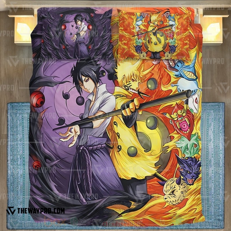 Anime Naruto Shippuden Sasuke Six Paths And Naruto Six Paths Custom Bedding Set Anime Naruto Shippuden Sasuke Six Paths And Naruto Six Paths Custom Bedding Set