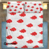 Anime Naruto Shippuden White Akatsuki Cosplay Bedding Set