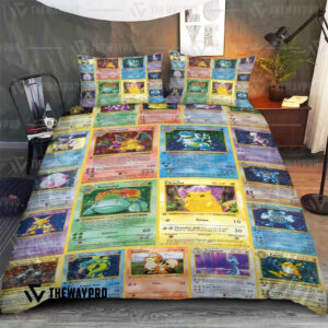 Anime Pokemon 1St Edition Cards Bedding Set