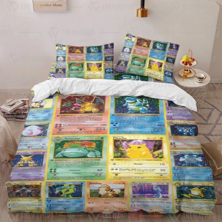 Anime-Pokemon-1St-Edition-Cards-Custom-Bedding-Set-1-1