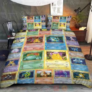 Anime Pokemon 1St Edition Cards Custom Bedding Set
