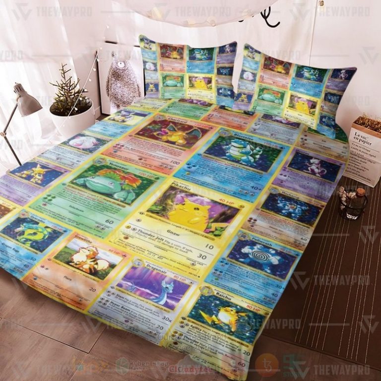 Anime-Pokemon-1St-Edition-Cards-Custom-Bedding-Set-2