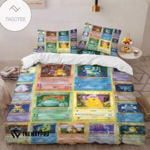 Anime Pokemon 1St Edition Cards Custom Bedding Set