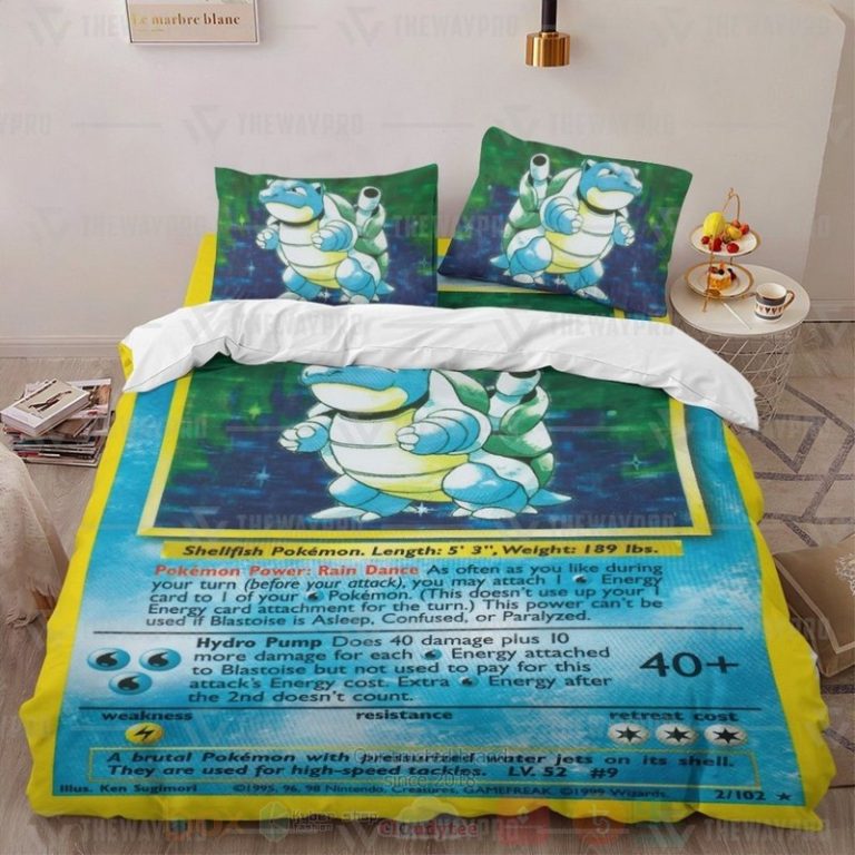 Anime-Pokemon-Blastoise-Card-Custom-Bedding-Set-1-1