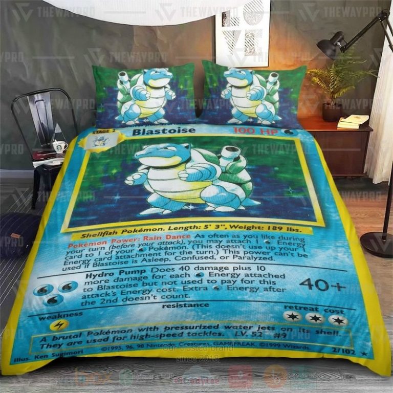 Anime-Pokemon-Blastoise-Card-Custom-Bedding-Set-2