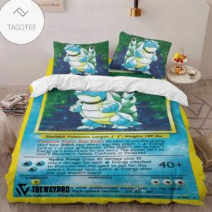 Anime Pokemon Blastoise Card Custom Bedding Set