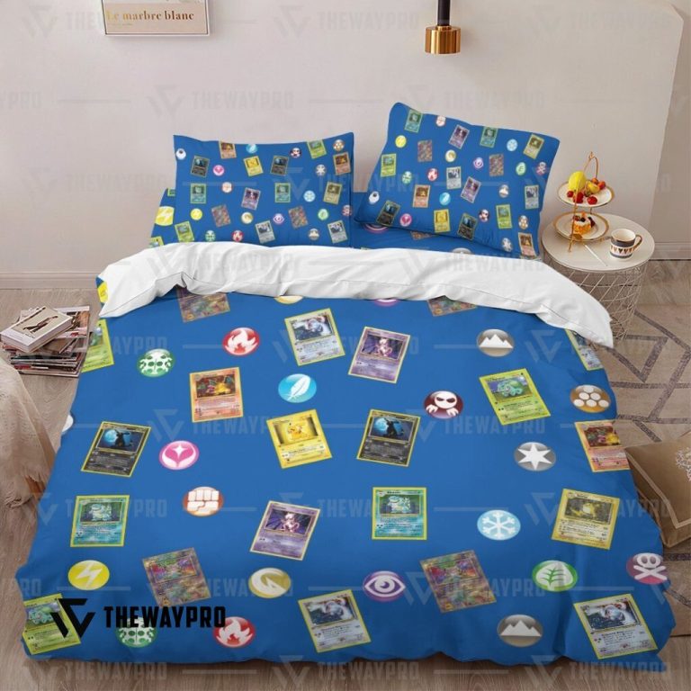 Anime-Pokemon-Cards-And-Elements-Bedding-Set-1