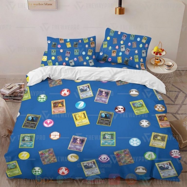Anime-Pokemon-Cards-And-Elements-Custom-Bedding-Set-1-1