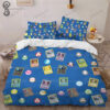 Anime Pokemon Cards And Elements Full Print Bedding Set