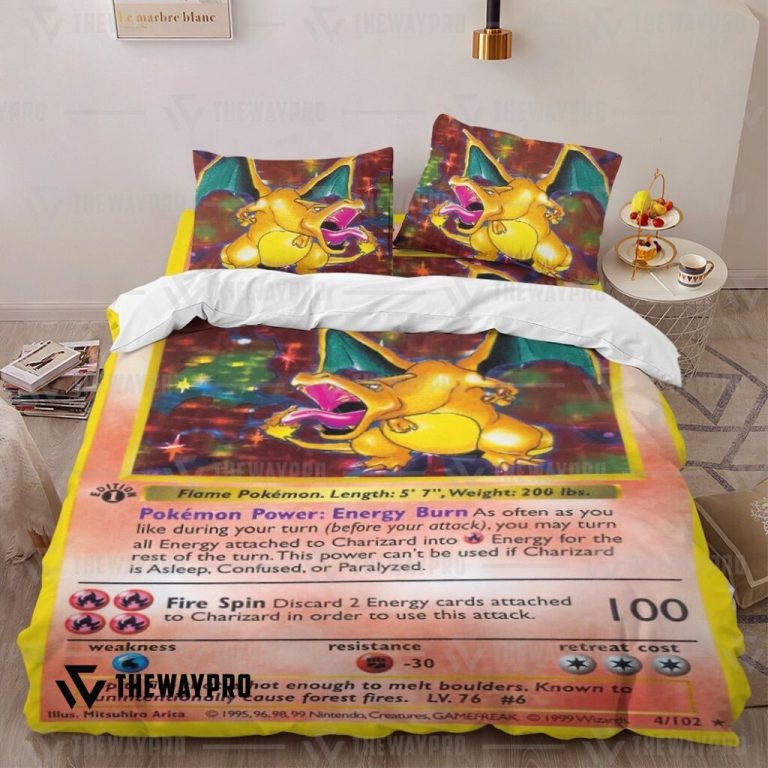 Anime-Pokemon-Charizard-Card-Bedding-Set-1