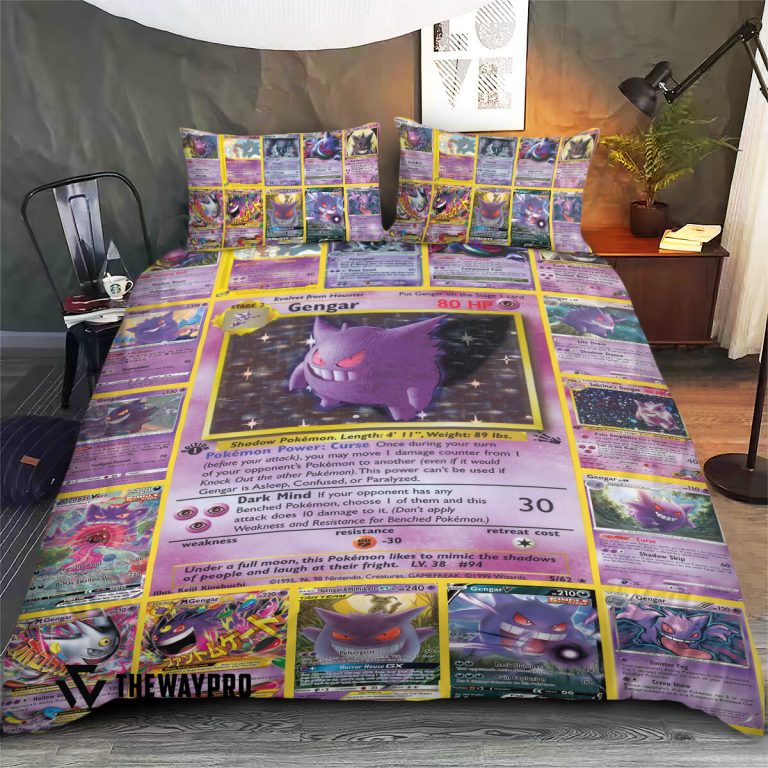 Anime-Pokemon-Gengar-Cards-Bedding-Set-2