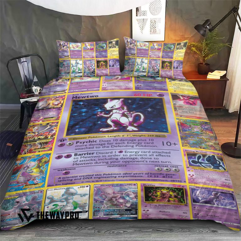 Anime-Pokemon-Mewtwo-Cards-Bedding-Set-2