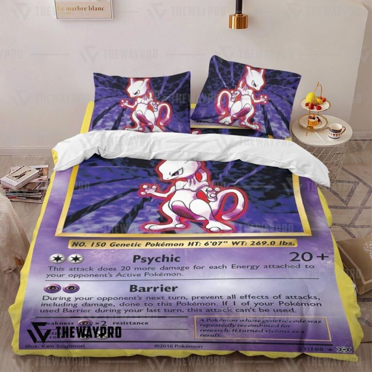 Anime-Pokemon-Mewtwo-Evolutions-Bedding-Set-1