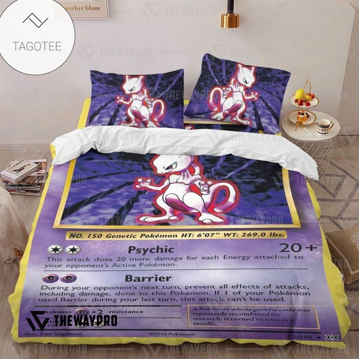Anime Pokemon Mewtwo Evolutions Custom Bedding Set Anime Pokemon Mewtwo Evolutions Custom Bedding Set