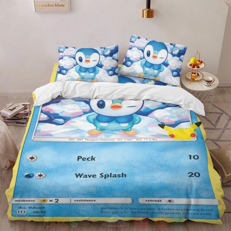 Anime-Pokemon-Piplup-Collection-2021-Custom-Bedding-Set-1