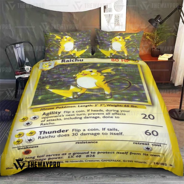 Anime-Pokemon-Raichu-Base-Set-Bedding-Set-2