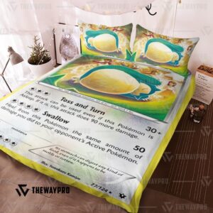 Anime Pokemon Snorlax Bedding Set